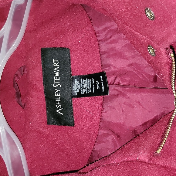 ASHLEY STEWART Fuschia Winter Pea Coat, Zip Up, Size 22/24, EUC - Picture 6 of 6